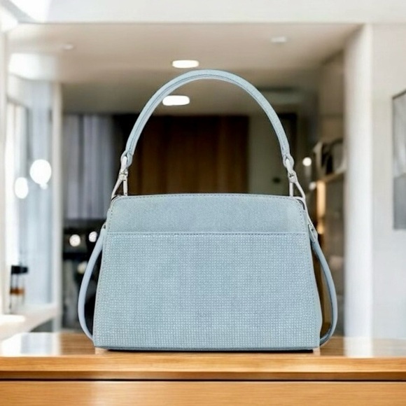 Kate Spade Denim $409 Tag Studded Madison Top Handle Crossbody Satchel - Picture 3 of 8